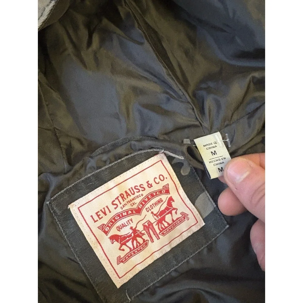 Levi's‎ Chore Woodland Camo Jacket Coat Women's Parka Hooded Size Medium